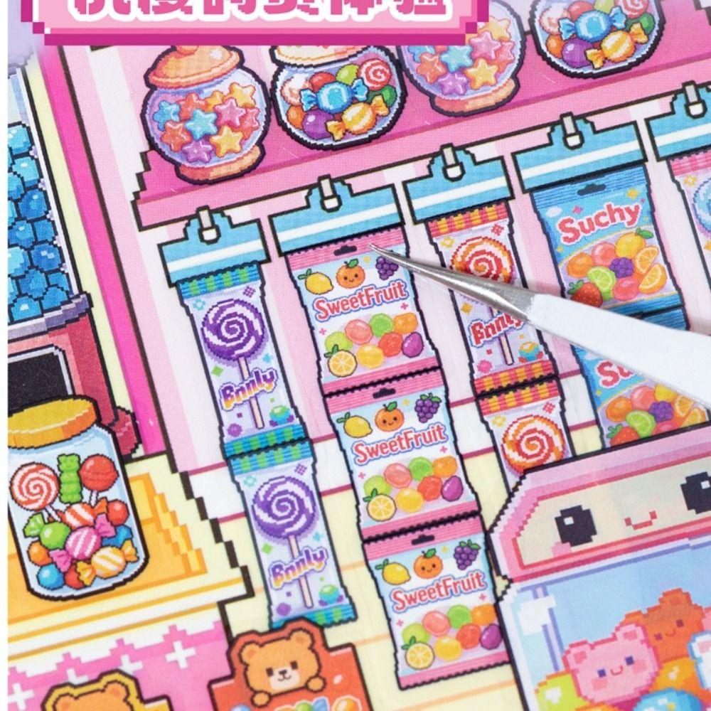 Shop Scene Scenery Stickers PET Miniature Scene Sticker Creative Sticker Book Kids Gift