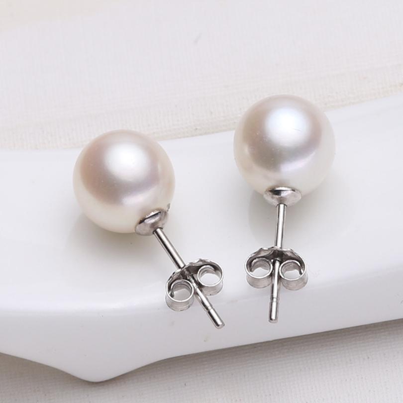 New Pearl 925 Silver Earrings Stud Earring For Women Wedding Fine fashion Jewelry Accessories Party Holiday Gift