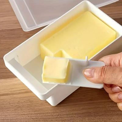 Ящик для хранения масла и сыра, коробка для резки масла с крышкой и ножом, держатель для масла на столешнице для холодильника, кухня