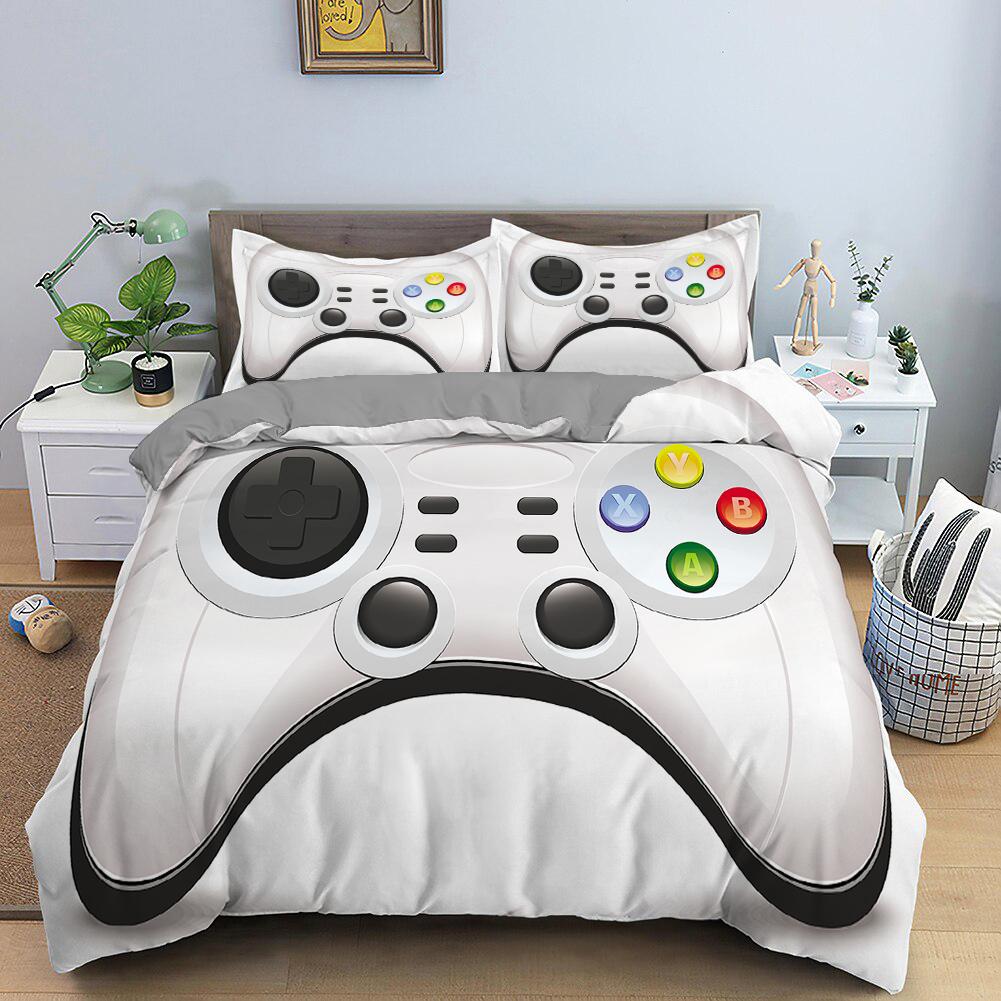 RunGrape Комплект постельного белья с пододеяльником Двуспальный Полуторный Квинсайз Кингсайз 240x220 Скандинавский Чехол на кровать 135 Евро Постельное белье Игровое Постельное белье 200x200