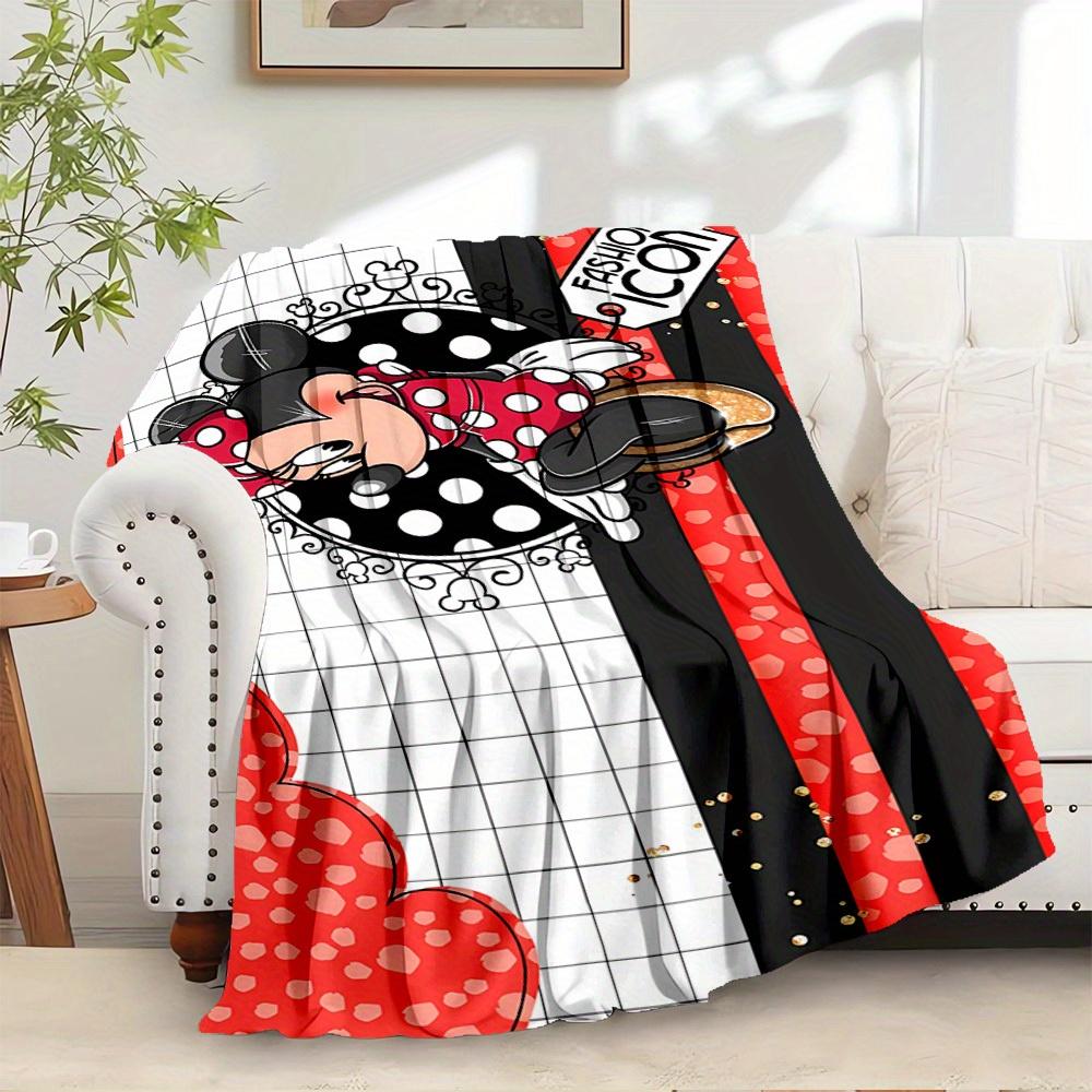 1pc Flannel Minnie Mouse Red Polka Dot Bedding Throw Blanket