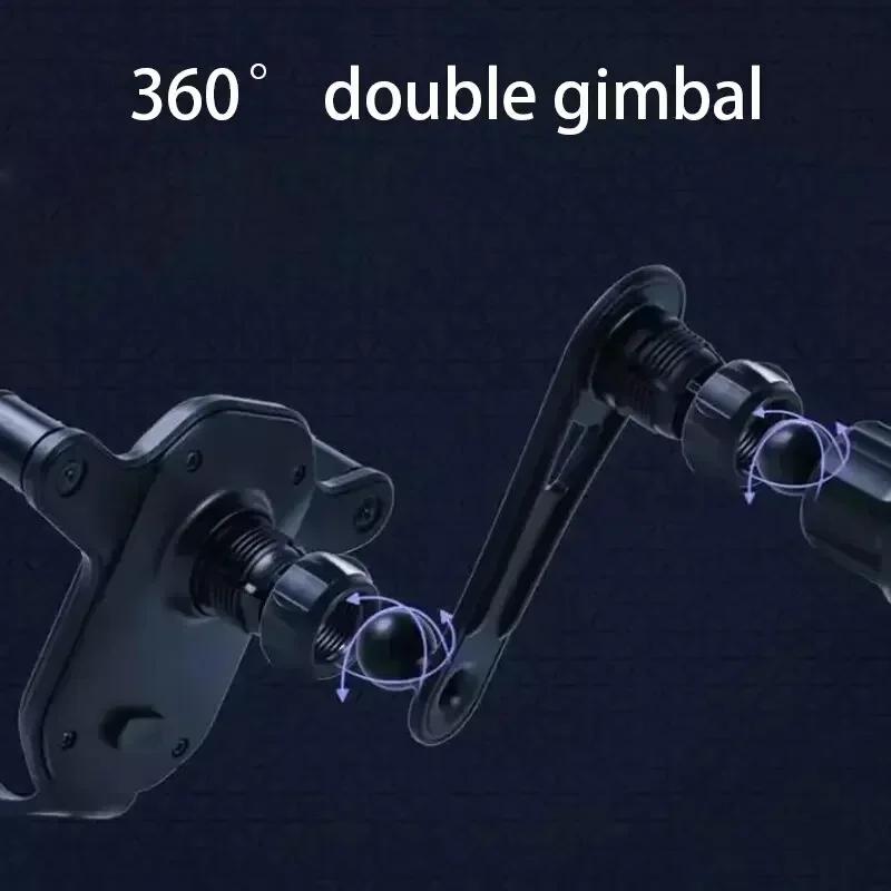 360° Подставка-держатель для телефона в воздуховод автомобиля с гравитационным зажимом, гибкой регулировкой, универсальная подставка для телефона в автомобиль для 4-7 дюймов