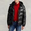 Polo Ralph Lauren Solid Color Stand Collar Long Sleeve Zipper Fitted Down Jacket Men Jacket Black MNPOOTW16020653-001