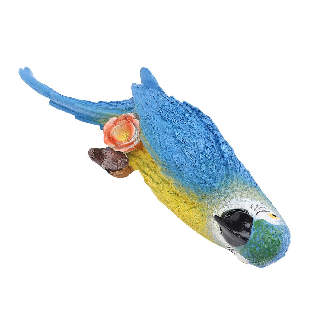 Parrot Sculpture Multifunctional Realistic Carving Resin Weather Proof Parrot Decor Ornaments