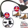 Hdmi 2 Dual Port Y Splitter 1080P Hdmi V1.4 Male To Double Female Adapter Cable