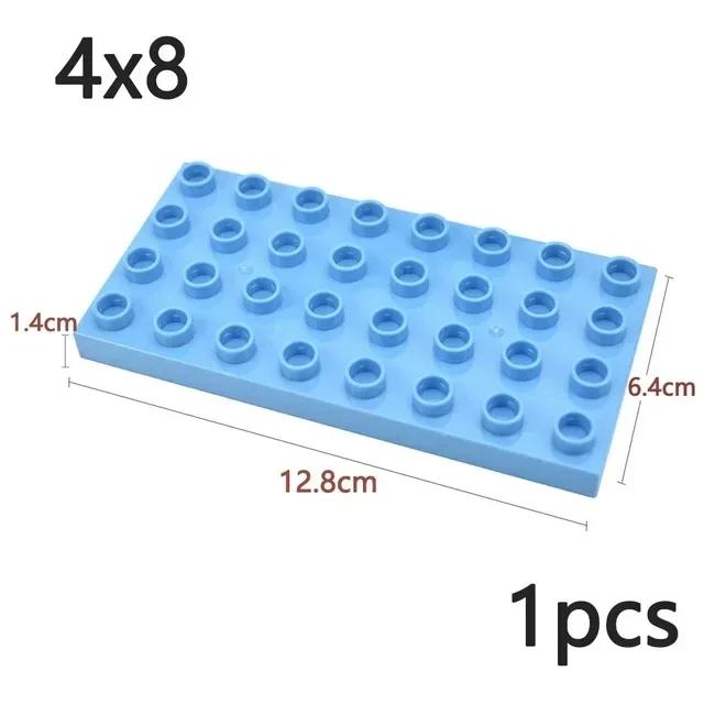 Duploes Big Size Baseplate Multiple Sizes 16x16 8x8 4x4 Bricks Assembly Plates Large Particles Figures Building Blocks Kid Toys