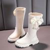 Fashion Foreign Style Girls Boots Long Princess Boots High Boots Autumn and Winter New Girls Soft-soled Leather Boots