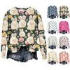 Женская мода Пасха Печатный Длинный рукав Свободный круглый вырез Толстовка Топ Осень