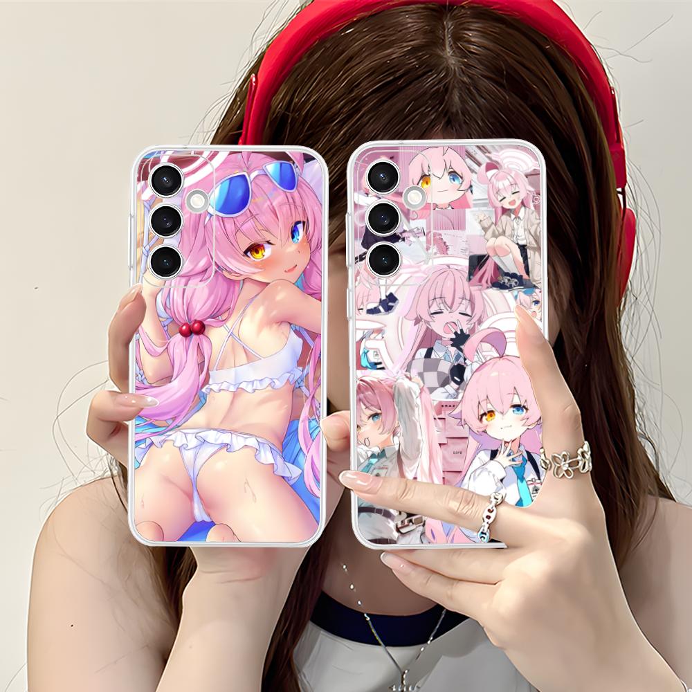 Прозрачный чехол для мобильного телефона Blue Archive Takahashi Hoshino для Samsung Galaxy S25 S24 S23 S22 S21Plus FE Ultra Цветная обложка