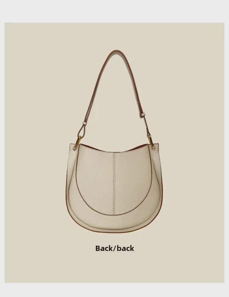 Весна 2025 года, роскошная женская сумка-седло из мягкой кожи — модная, вместительная, через плечо и через плечо