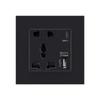 Depoguye Black  Wall Power Button,International General Push Button Light Switch,  Villa Hotel On Off  Switch 220V 86mm*86mm