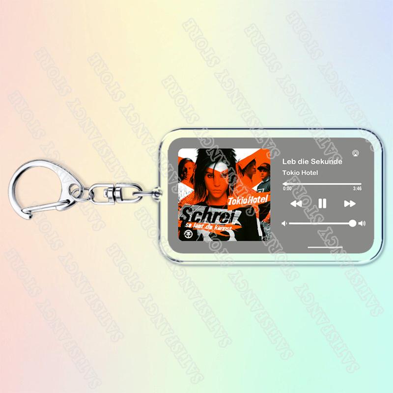 Музыкальные брелоки Tokio Hotel для женщин Аксессуары Сумка Автоматический Крик Муссон Том Билл Каулиц Песни Ключница Украшения Подарки для Фанатов