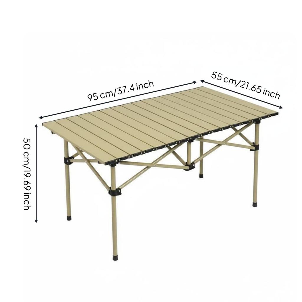 Folding Camping Table Metal Frame Portable
