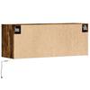 Vidaxl Ścienna Szafka Tv Z Led, Przydymiony Dąb, 100X31X35 Cm
