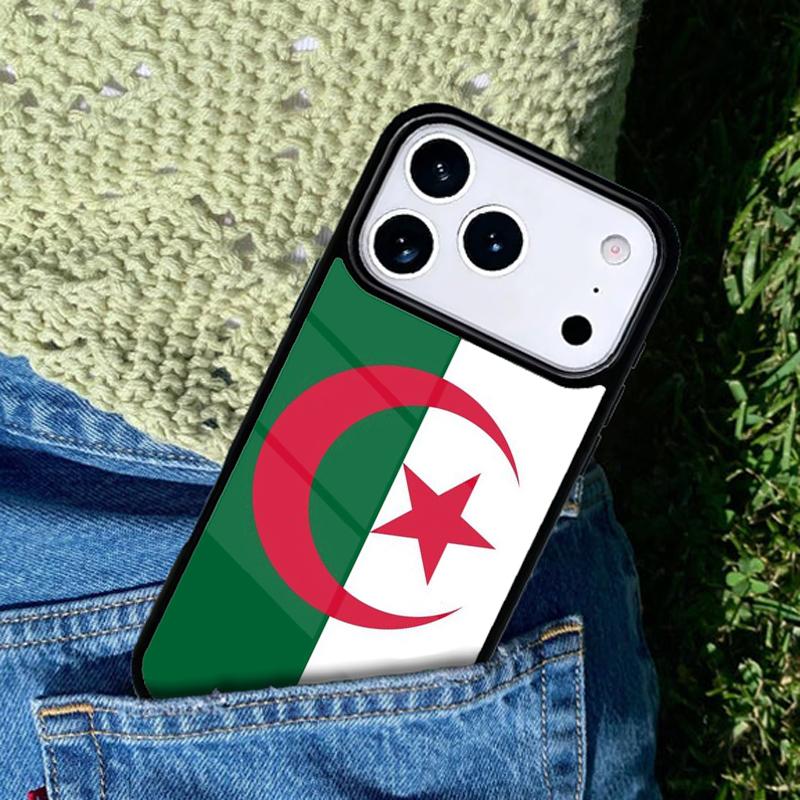 Чехол для телефона с флагом Алжира для IPhone 11 12 13 14 15 16e 17 Pro Max Coque для IPhone 17 Air