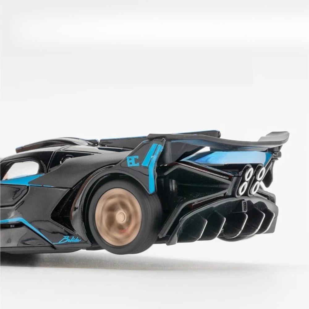 1/32 Bugatti Bolide Alloy Sport Car Model Toys Simulation Diecasts Metal Vehicle with Sound Light Pull Back Decoration Boy Gifts