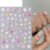 Nail Art Sticker, Relief 5D Three-Dimensional Matte Small Daisy Flower Adhesive Nail Sticker