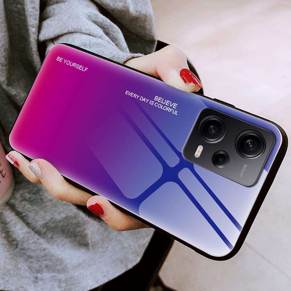 Роскошный градиентный стеклянный чехол для Xiaomi Redmi Note 13 12 Pro Plus Note 12 11 10 9 8 Pro 11S 10S 9S Redmi Note13 Pro 4G 5G