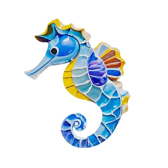 Metal Sea Animal Wall Decoration Colorful Turtle Fish Seahorse Crab