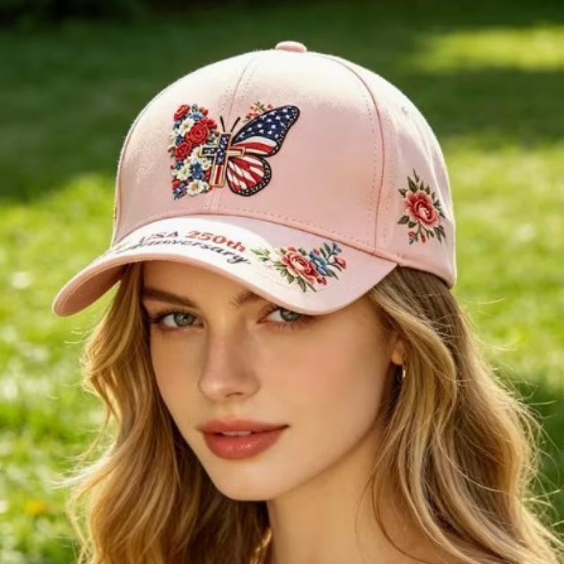 Fashion Summer Sunscreen Baseball Cap Butterfly 1D 3D Printing Show Face Small Temperament Outdoor Sun Hat Versatile