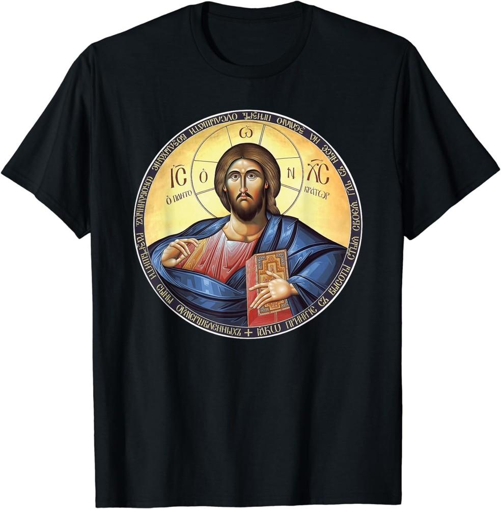 New Limited Jesus Christ Pantocrator Orthodox Byzantine Icon TShirt Unisex T-Shirt