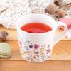 Kubek Porcelanowy do Picia Kawy Herbaty Ziół Napojów Kwiaty Kwiatki 430 ml