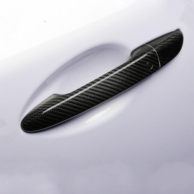 Правый руль для Mazda 2 2008-Mazda 3 2010-Mazda 6 2007-углеродное волокно автомобильная дверная ручка крышка автомобиля