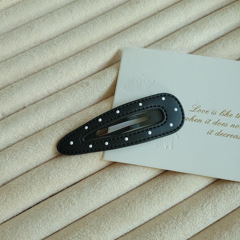 Черно-белая заколка для волос в горошек в виде звезды для женщин - Милая заколка для боковой челки, заколка-облачко, заколка для лба и непослушных волос