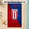 Beach TowelStoke City FC Custom Name Text Personalized Soft Towel for Beach Pool Indoor Home Decor Gift