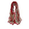 Vintage Long Silk Scarf with Printed Scarf Long Chiffon Shawl Sand Scarf for Women Scarf Versatile Neck Protection Scarf