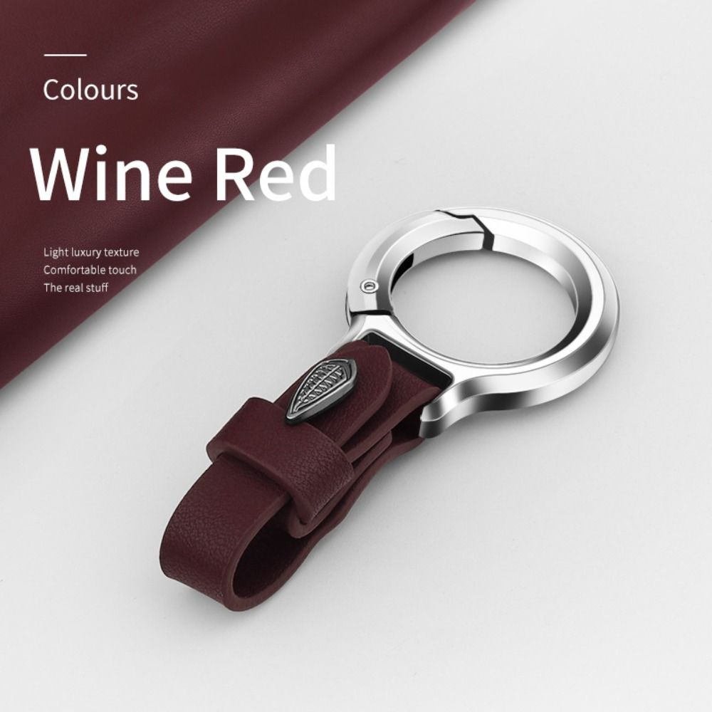 Classic Waist Hanging Keychain PU Leather Keys Organizer Car Keychain Car Auto Accessories