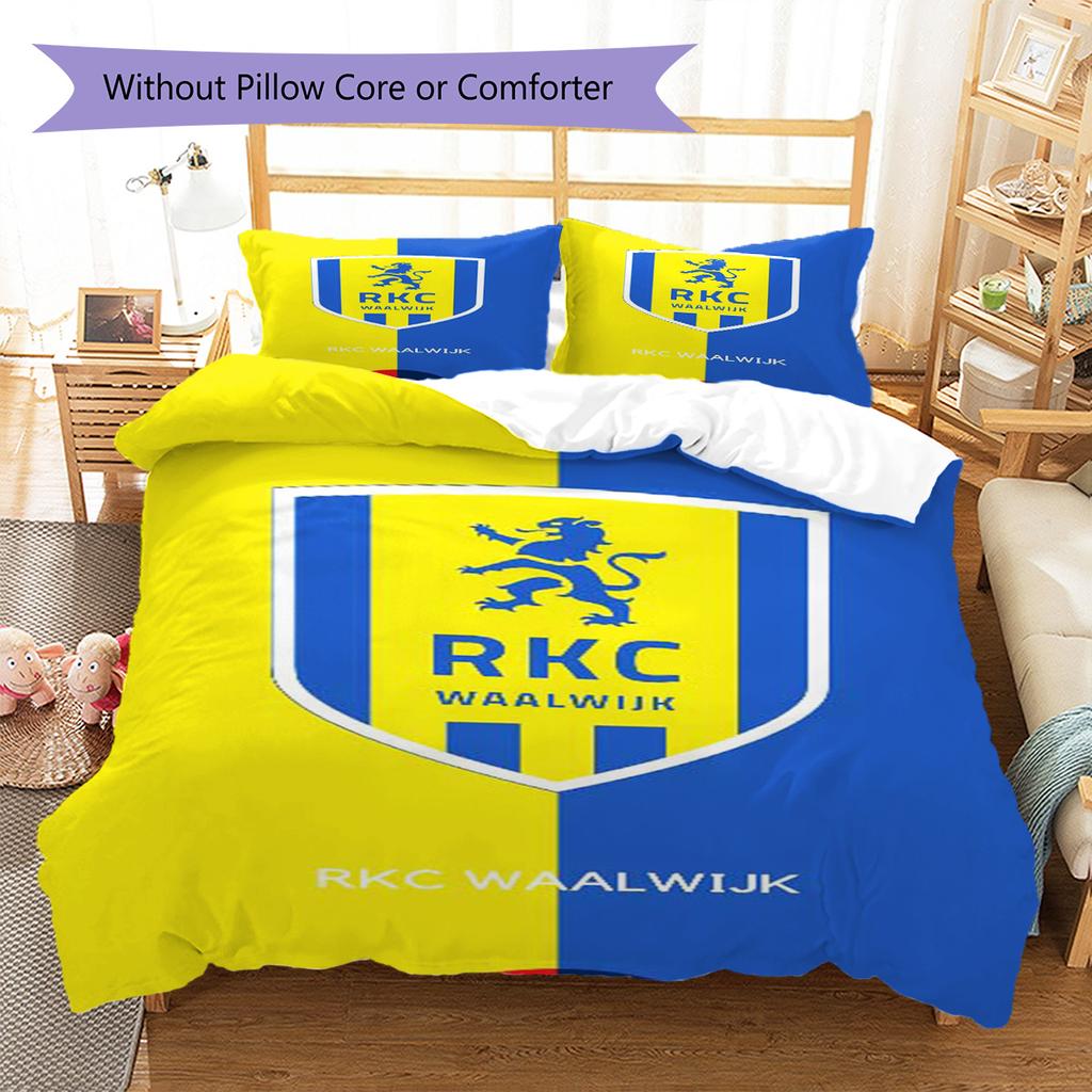 RKC Waalwijk Logo Pattern Bedding Set Quilt Cover Pillowcase Home Decor Gift (1 * duvet cover + 2 * pillowcase, without core)
