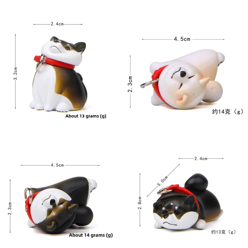 Cute Cartoon Lying Posture Shiba Inu Mini Doll Model