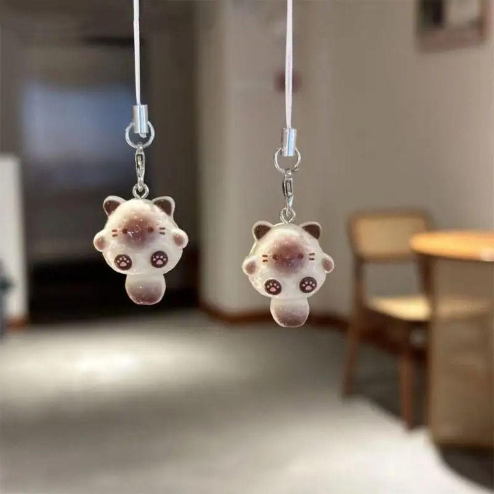 INS Ремешок для мобильного телефона Мультяшный котенок Брелок Модный аксессуар для телефона Подвеска На любой случай