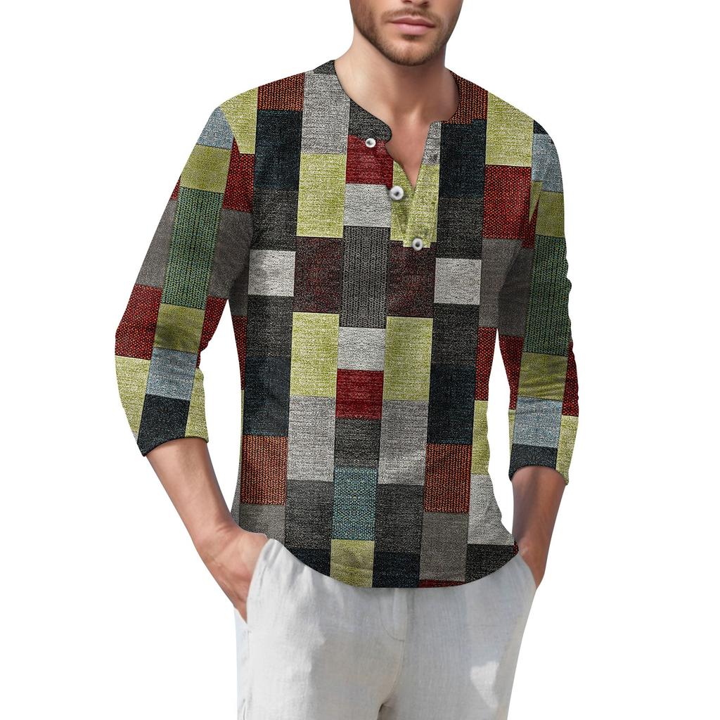 Мужская футболка уличная повседневная мода с длинными рукавами