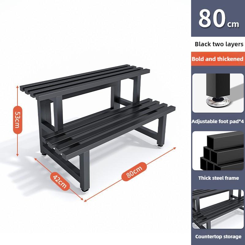 Садовая стойка для комнатных растений из нержавеющей стали, металлическая водонепроницаемая стойка для цветов, многоуровневая полка-лестница