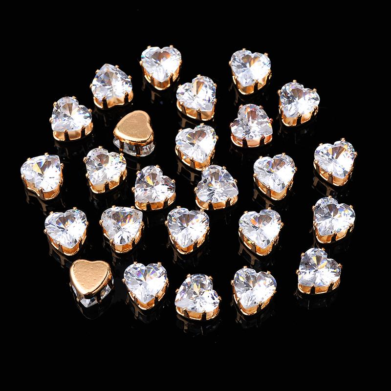 Стразы из циркония с плоской основой в форме капли кубического циркония Когти Пришиваем прозрачный циркон для колец Серьги Аксессуары для одежды своими руками