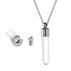 Glass Perfume Vial Pendant Wishing Bottle Clear Charm Glass Bottle Necklace Jewelry Gift Glass Bottle Necklace Transparent Glass