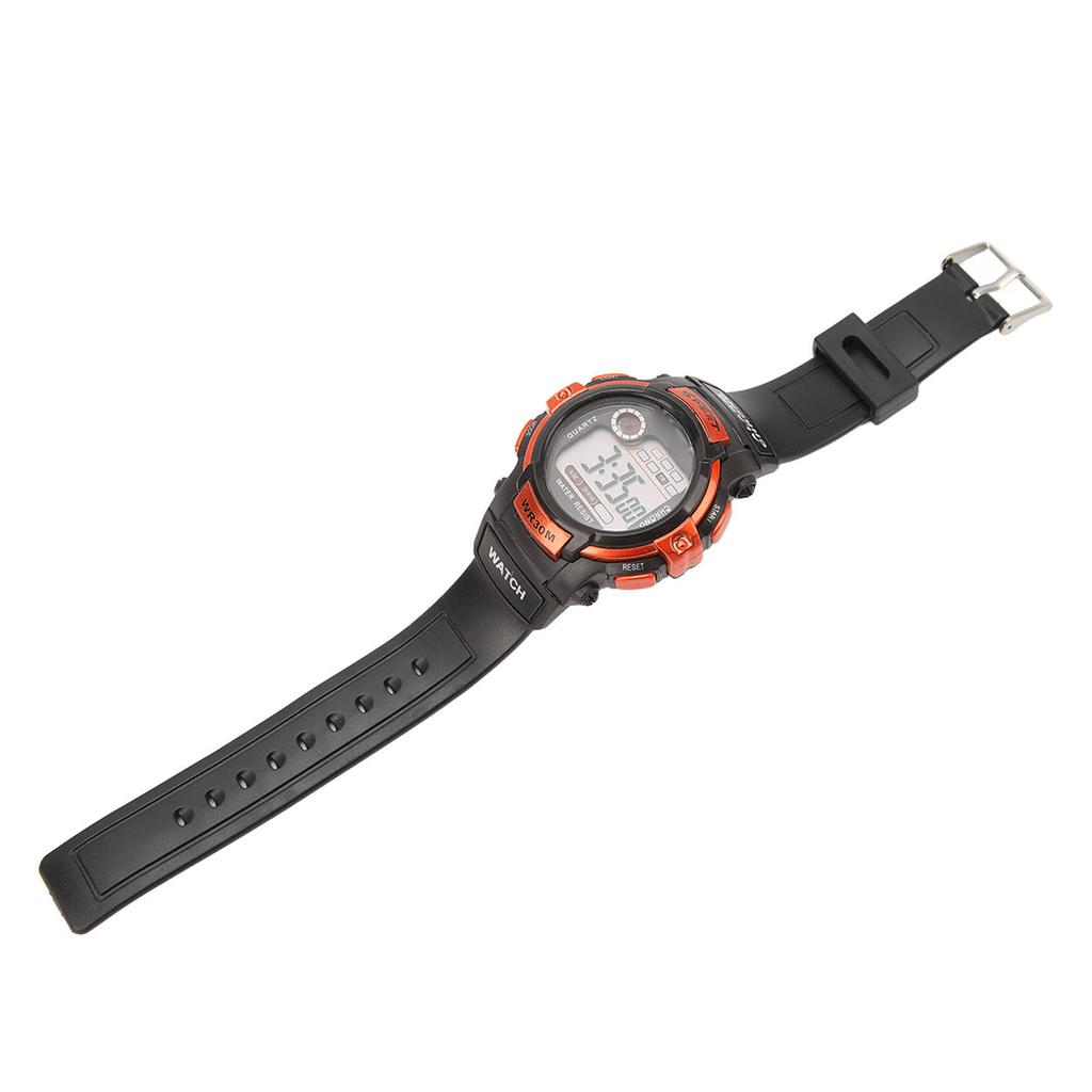 Спортивные часы цифровые ЖК-электронные часы светящиеся мужские часы для активного отдыха оранжевые