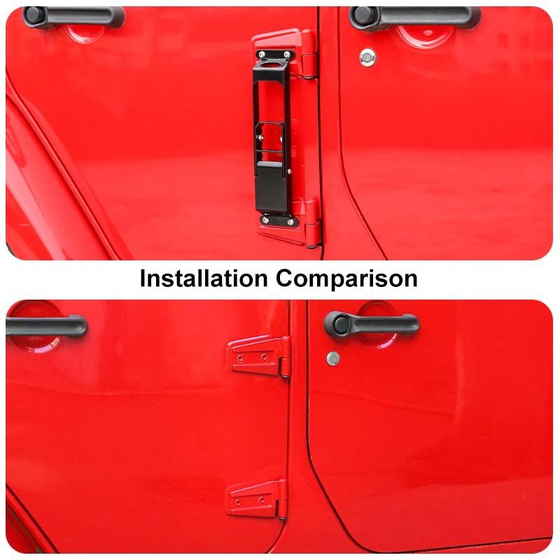 Боковая дверная петля, подножка, складная, подножка, подходит для Jeep Wrangler JK JL JT, металлические педали, внешние аксессуары