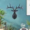 Настенная скульптура из смолы «Голова оленя», коллекционная, ремесленная работа, декор с изображением оленя