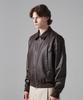 Fillchic Leather Blouson (Dark Brown)