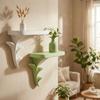 3D Printed Wall-Mounted Storage Rack Plastic Green Plant Display Stand  Figurine Display