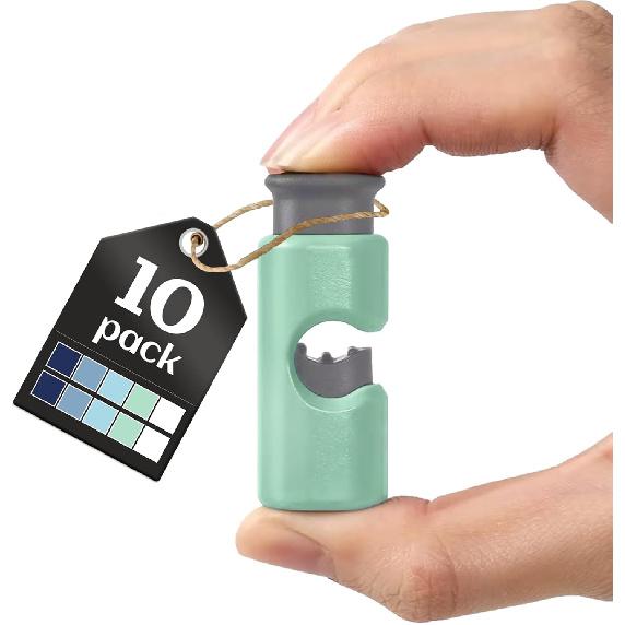 10 Pack Squeeze and Lock Bread Bag Clips, Bread Clips Resuable, Bag Clip for Food Storage, Sturdy Bread Cilp, Heavy Plastic, Handy Bags Cinch, Easy