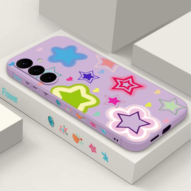 Чехол 'Смешанные Цветные Звезды' Для Samsung Galaxy A57 A37 A17 A56 A36 A26 A16 A55 A35 A25 A15 A54 5G S21 FE S22 S23 S24 Plus S25 Edge S26 Ultra