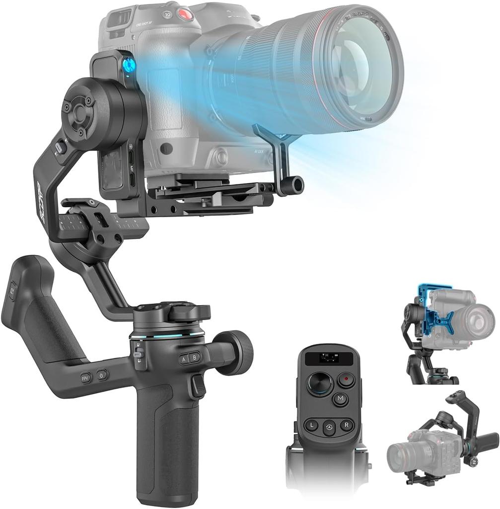 FeiyuTech AI Gimbal Stabilizer 3.5kg Load Vertical Shooting ARCA Quick Release Handheld for Mirrorless DSLR Camera Sony Canon