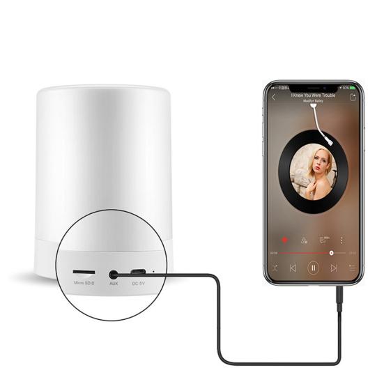 Светодиодная Беспроводная Bluetooth-совместимая Колонка FM-радио Часы Микрофон Стерео Музыкальный Плеер