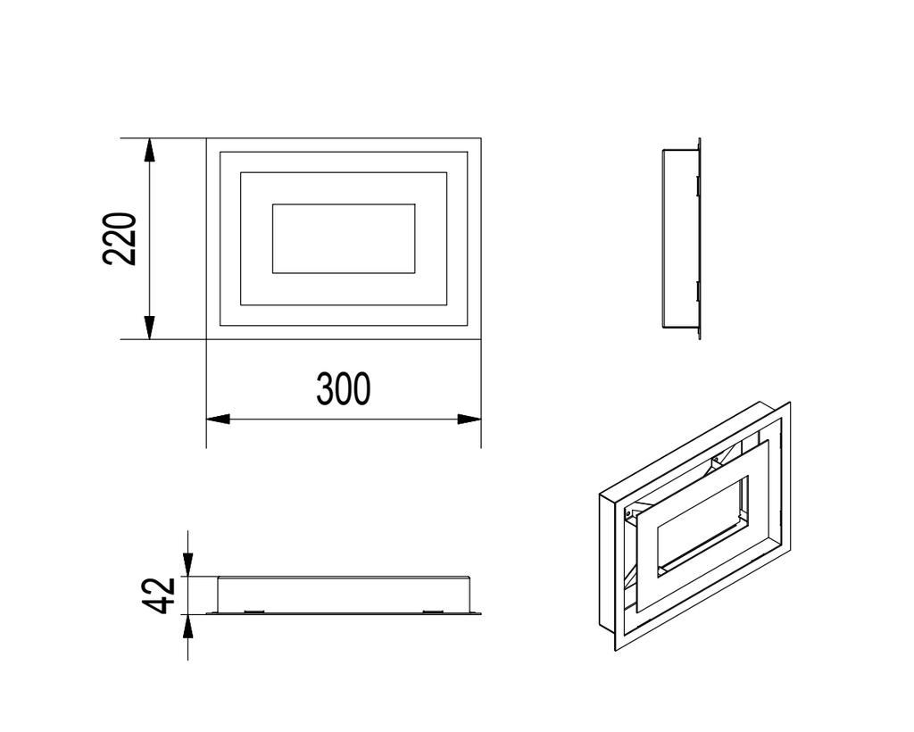 Крышка вентиляционная WIND 22x30 черный