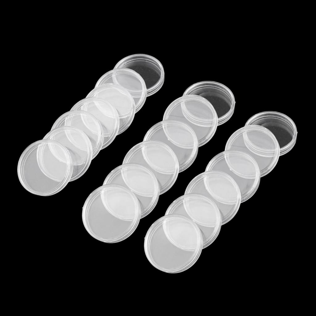 Collections Coin Holders Transparent 100pcs 22mm Round Plastic Capsules