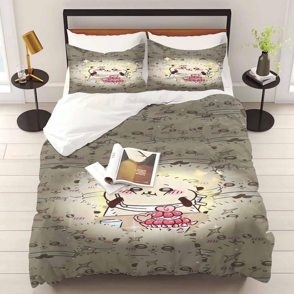 Chiikawa Bedroom Children'S Bedding Set Duvet Cover Comforte Queen With Pillowcase Christmas Gifts Home
